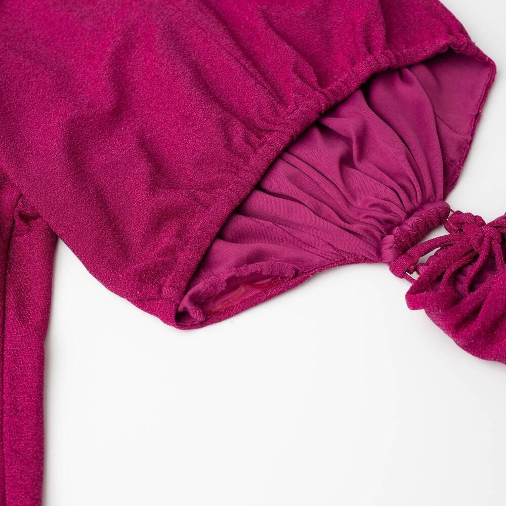 ML Monique Lhuillier Purple Metallic Knit Dress - Picture 10 of 12